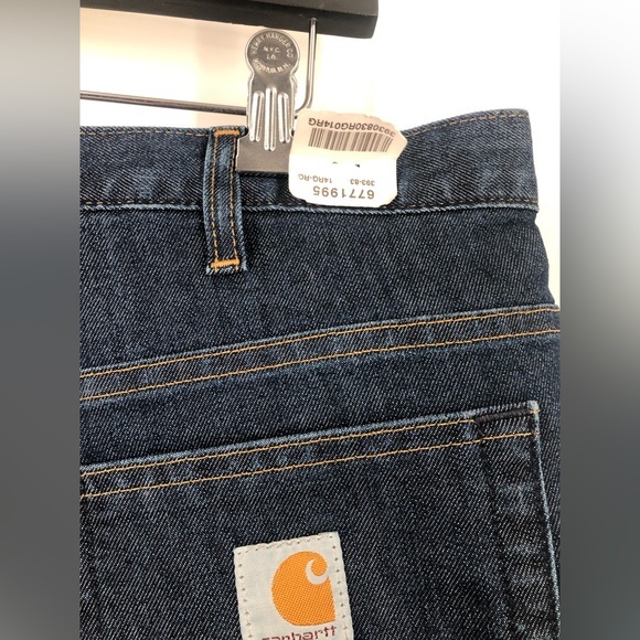 Carheart jeans size 14 NWT  WOMEN  NEW DARK‎ BLUE DENIM #MC D - Picture 2 of 8